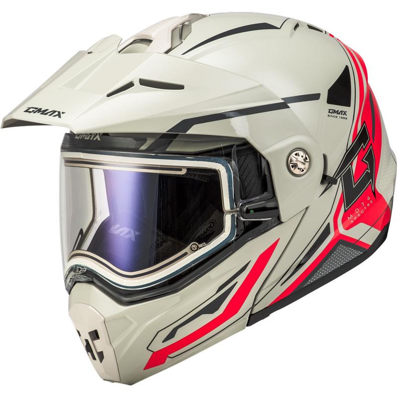 Gmax MD-74S Snow Motorcycle Helmet Modular Inner Shield Dual or Electric XS-3XL - Picture 8 of 32