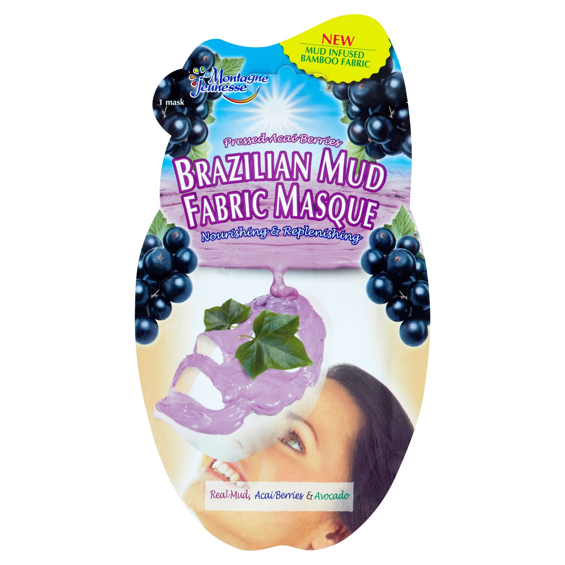 Details About Montagne Jeunesse Brazilian Mud Fabric Masque 1 Mask