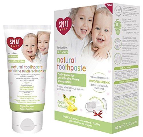 Splat Baby 0 3 Apple Banana Toothpaste With Silicon Fingerbrush