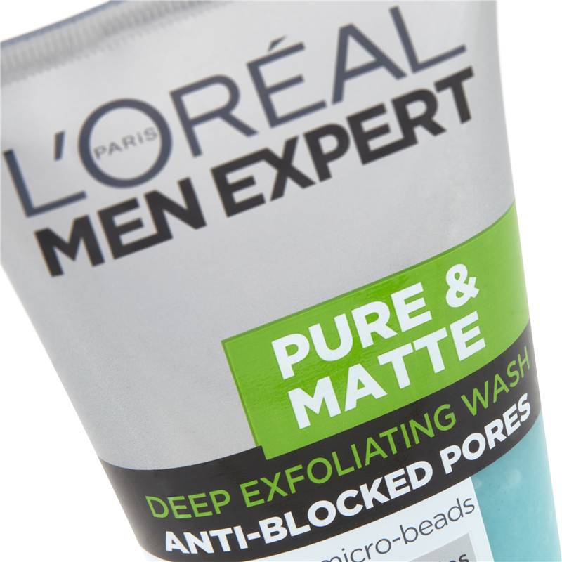 L'Oreal Men Expert Pure Matt Exfoliating Face Wash 150ml 3600521249567