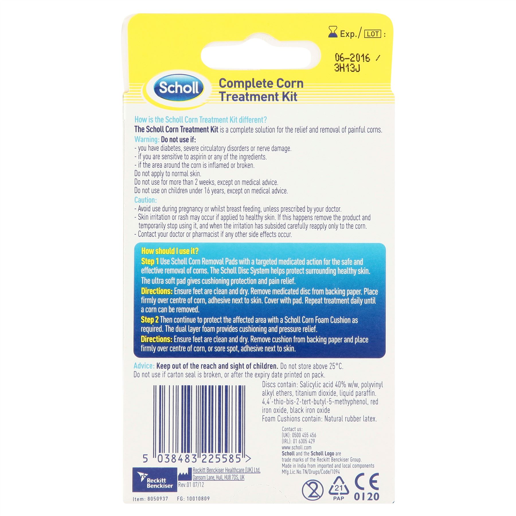 Scholl Complete Corn Treatment Kit 5038483225585 eBay