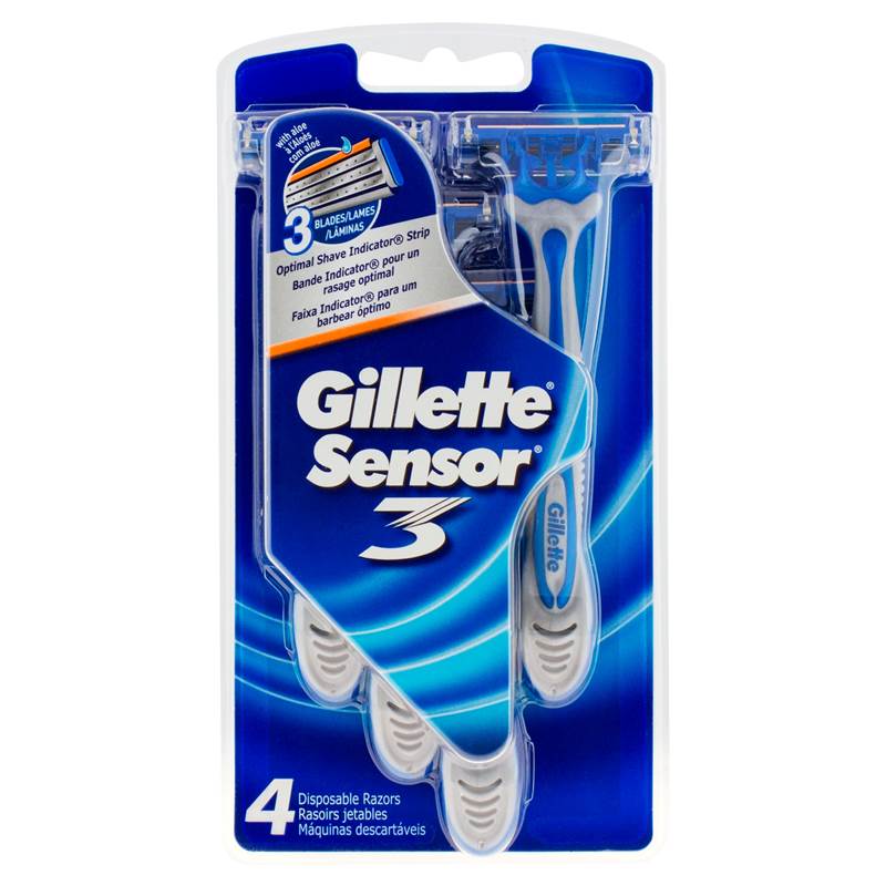 Gillette Sensor 3 Disposable Razor 4 Pack eBay