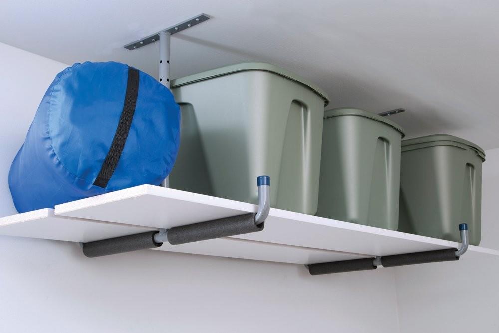 Large Overhead Storage Hanger Shed Garage Ladder Ceiling Garden Bike