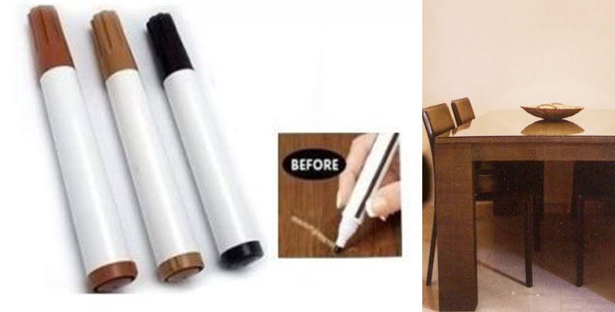 Light Dark Medium Brown Furniture /& Wood Scratch Repair Permanent Marker Pens