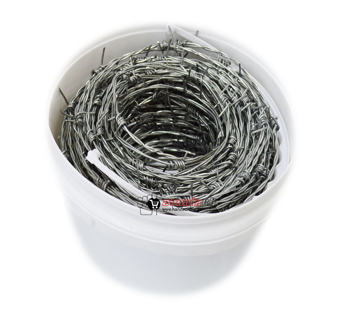 30m x 1.6mm Galvanized Silver 4 Point Barbed Wire Safe Convenient Carry