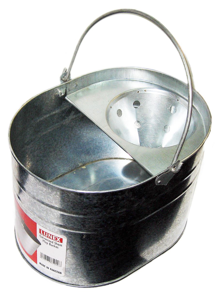 Galvanised Coloured Metal Heavy Duty Mop Bucket With Metal Wringer And