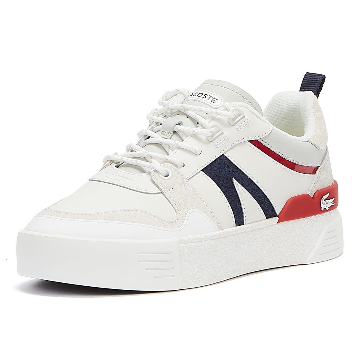 burgundy lacoste trainers