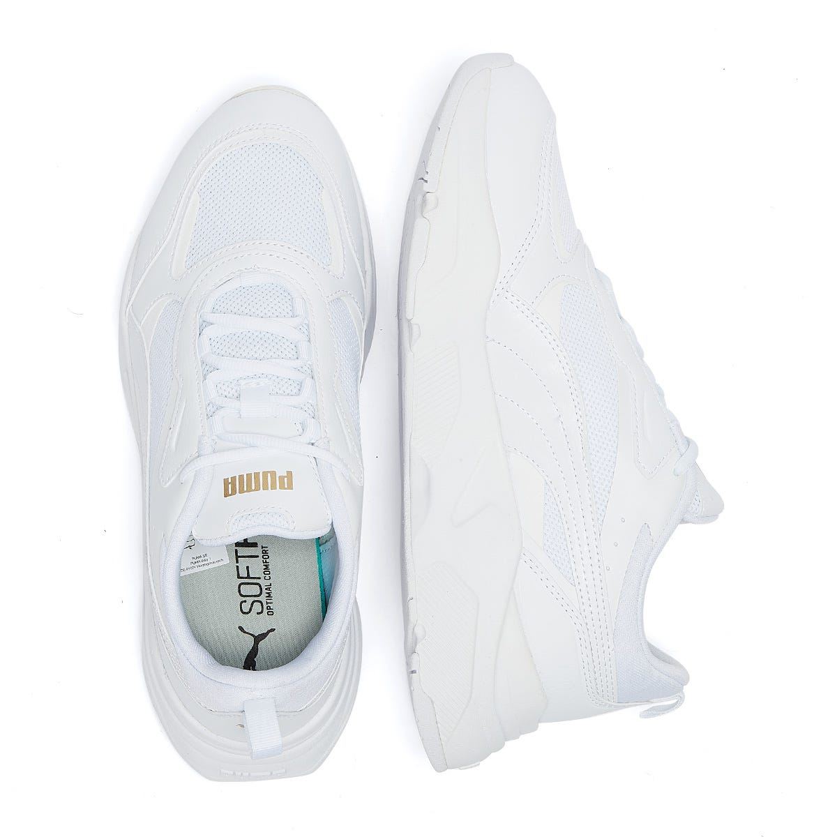 White and gold trainers womens Clearance