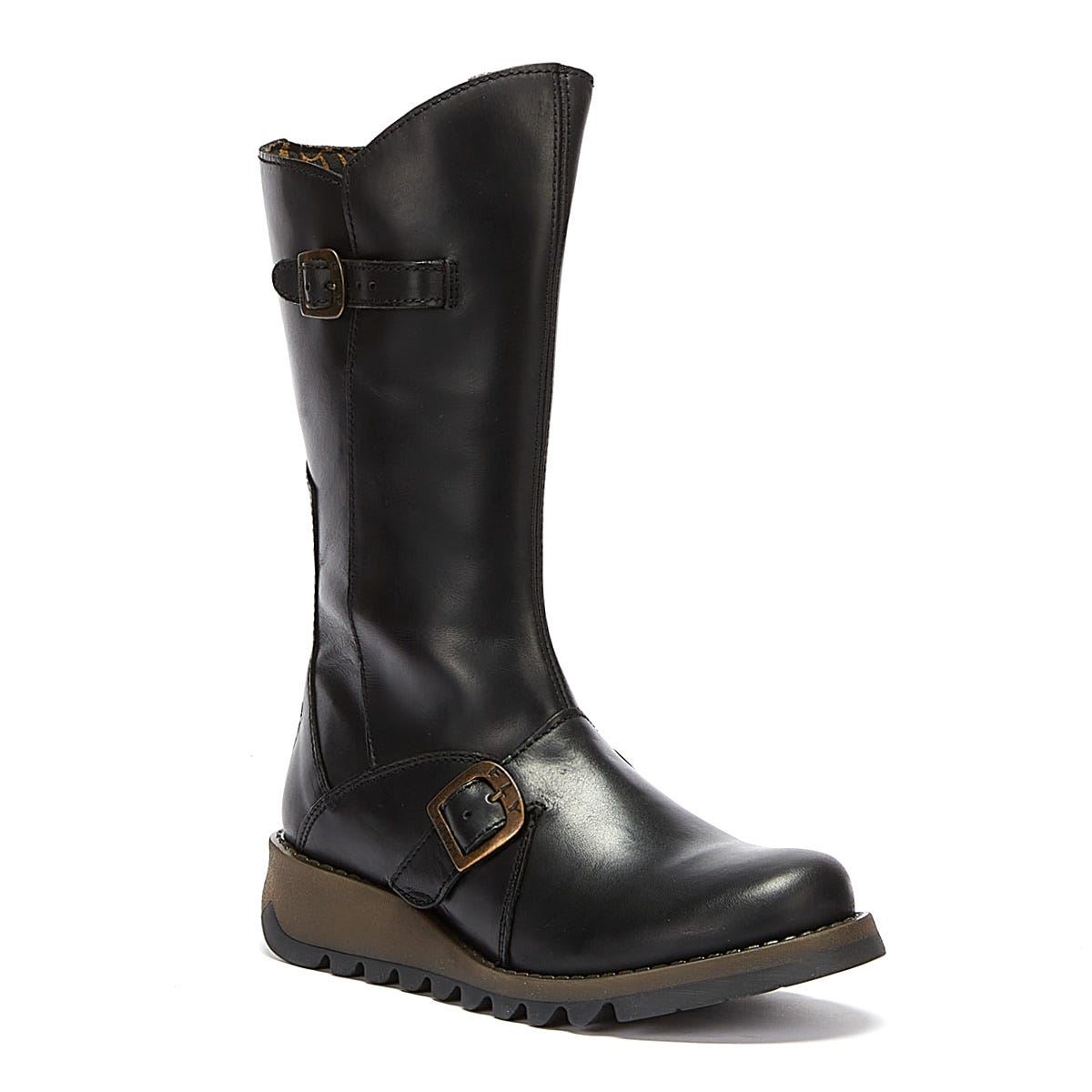 Fly London Womens Black Mes 2 Leather 