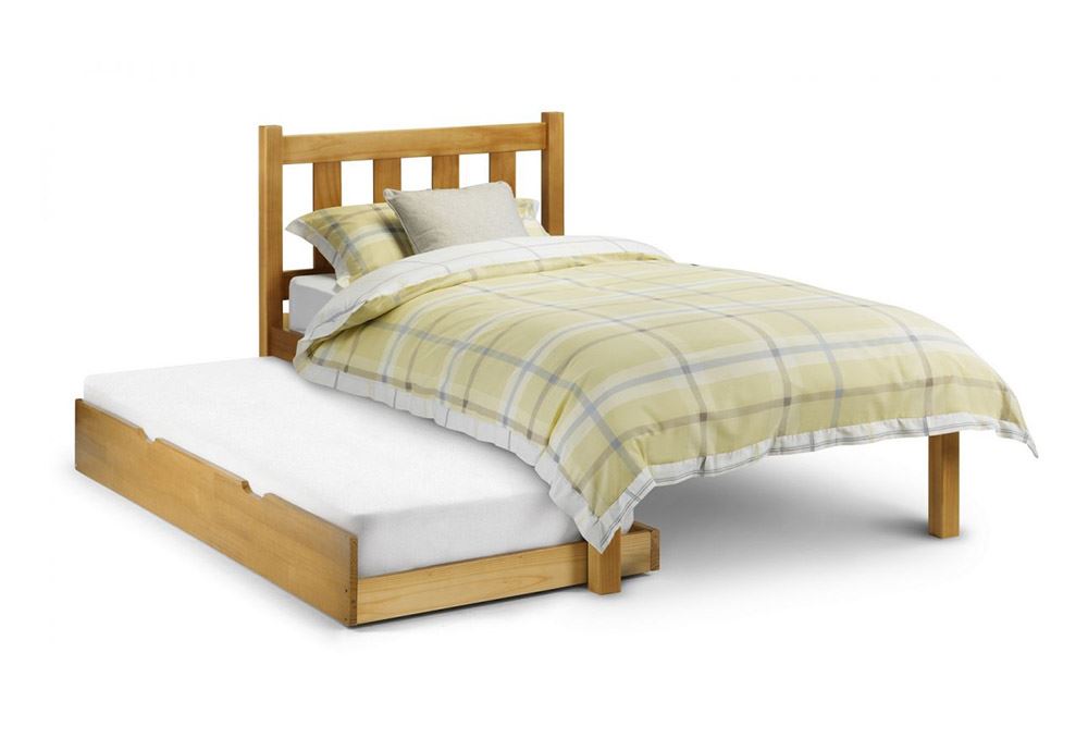 Julian Bowen Poppy Low Sheen Lacquer Pine Wooden Bed 3FT Single 4FT6 Double - Picture 10 of 12