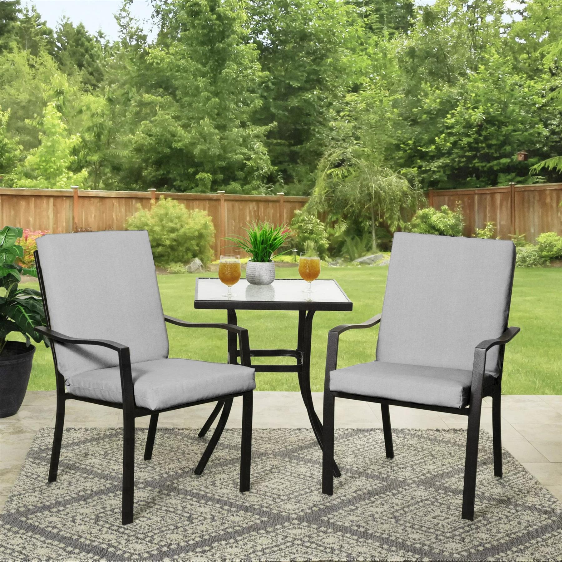 OUTDOOR WATERPROOF CHAIR CUSHION SEAT PAD HIGH BACK REMOVABLE COVER