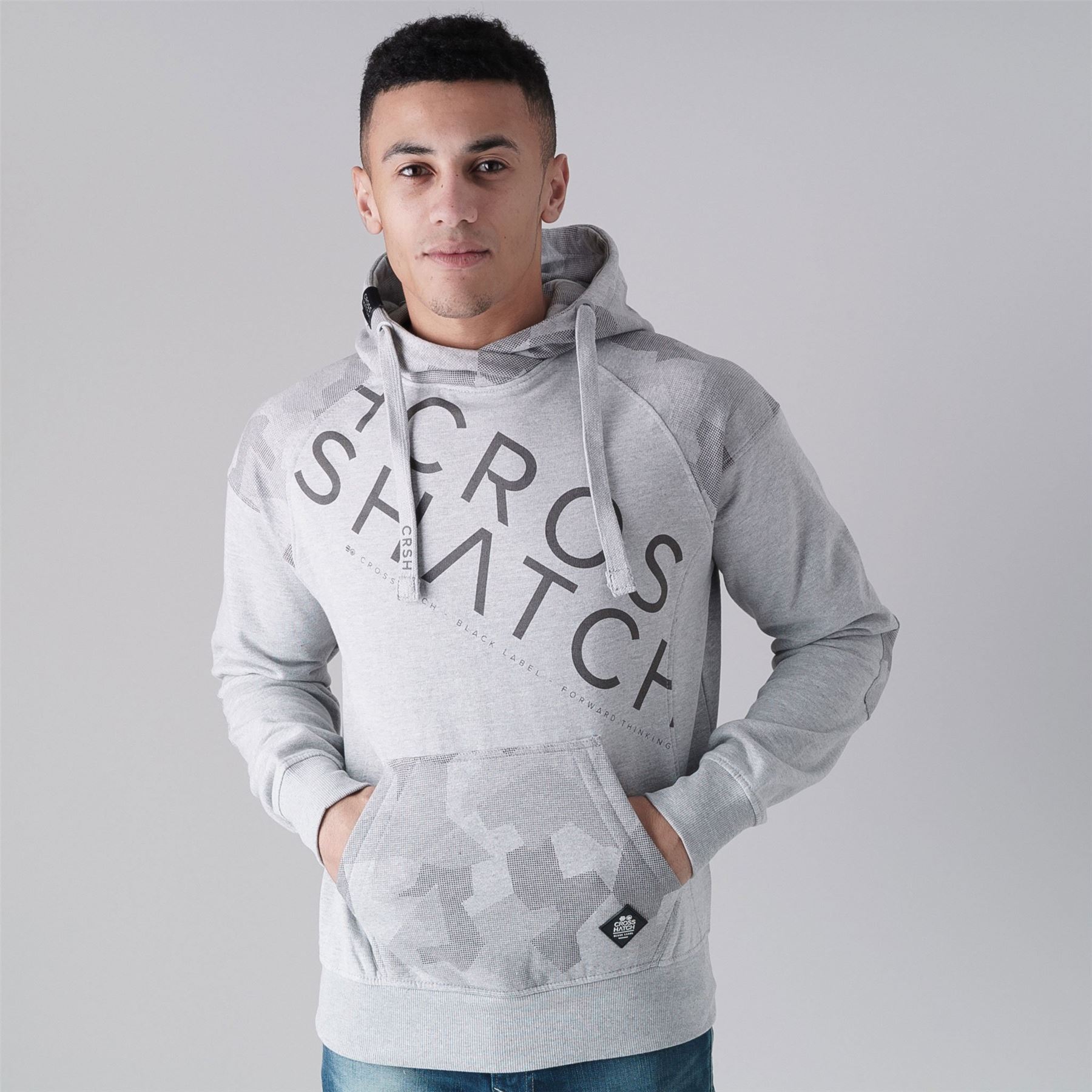 crosshatch mens hoodie quirn hoody jacket training sweatshirt