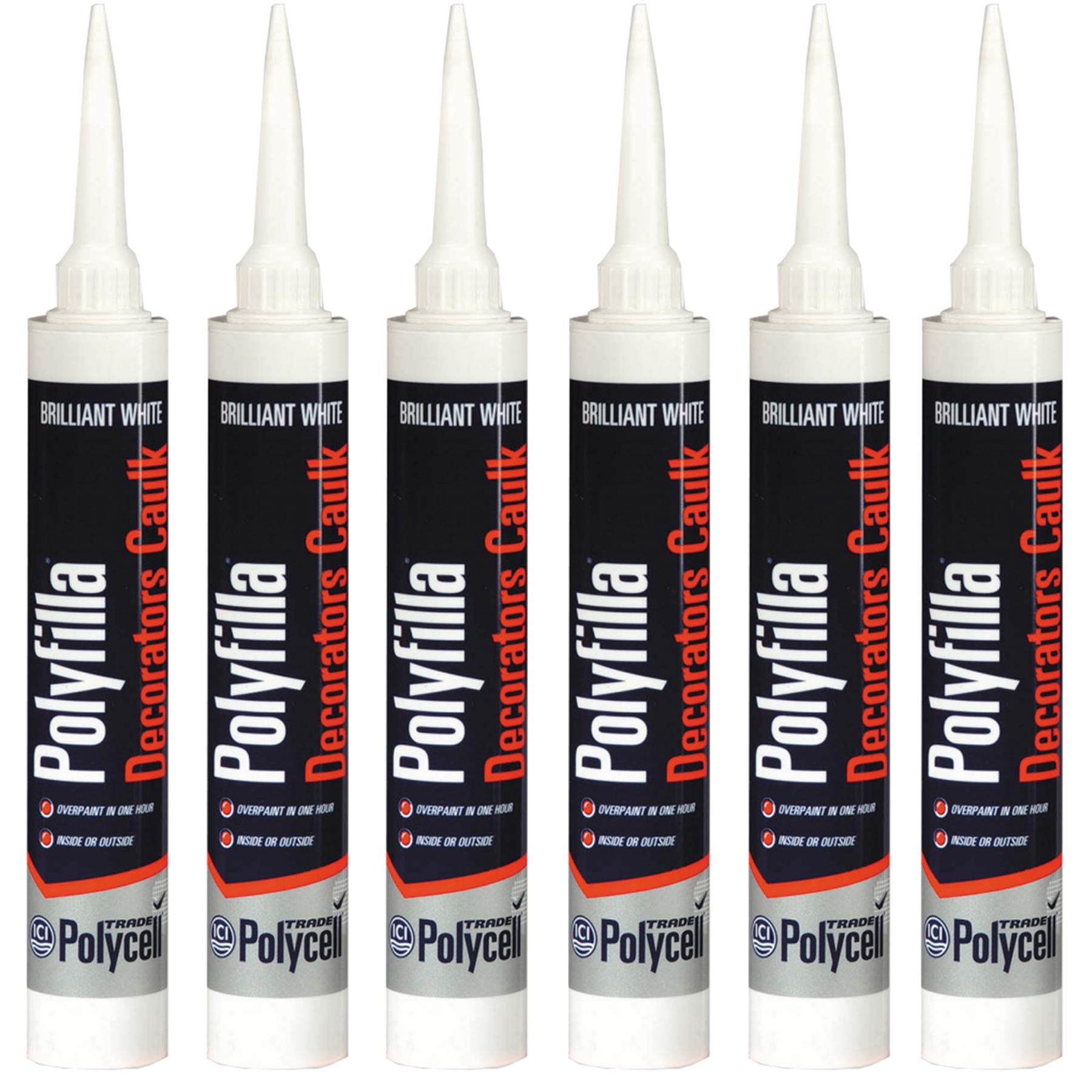 Polycell Polyfilla Decorators Caulk Filler Sealant White 380ml Trade