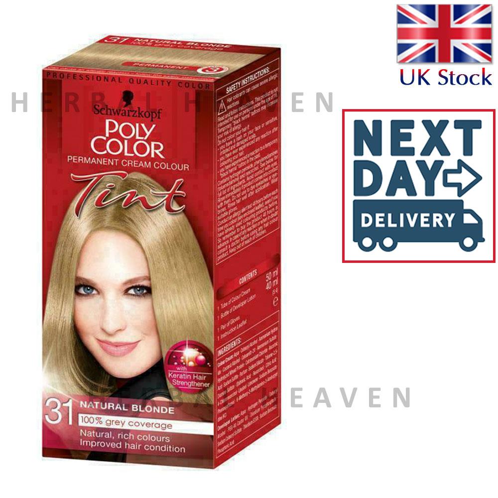 Schwarzkopf 31 Natural Blonde Poly Colour Hair Tint Dye Permanent Cream Colour 4015000211314 Ebay