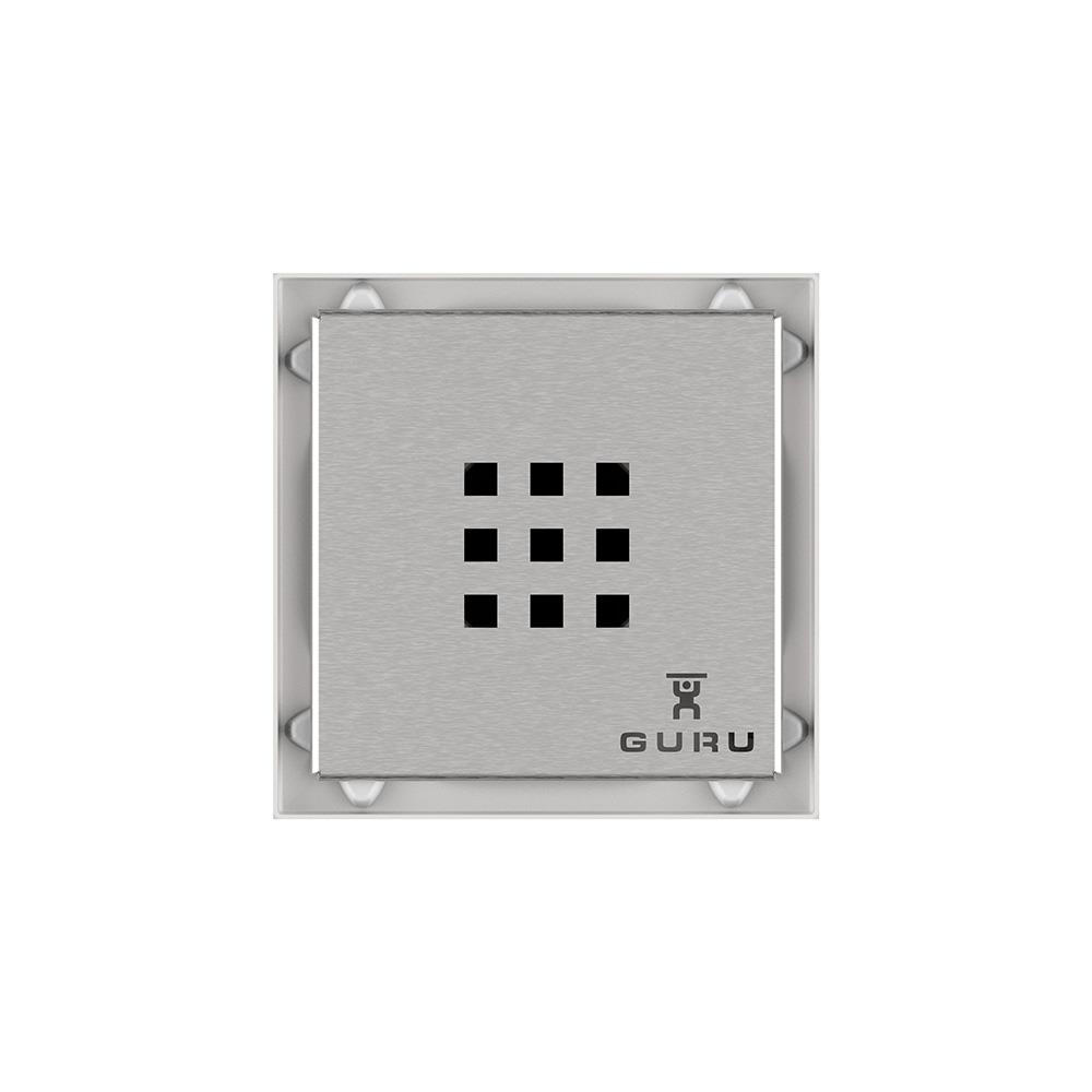GURU USA Evolux Square Drain, 4"