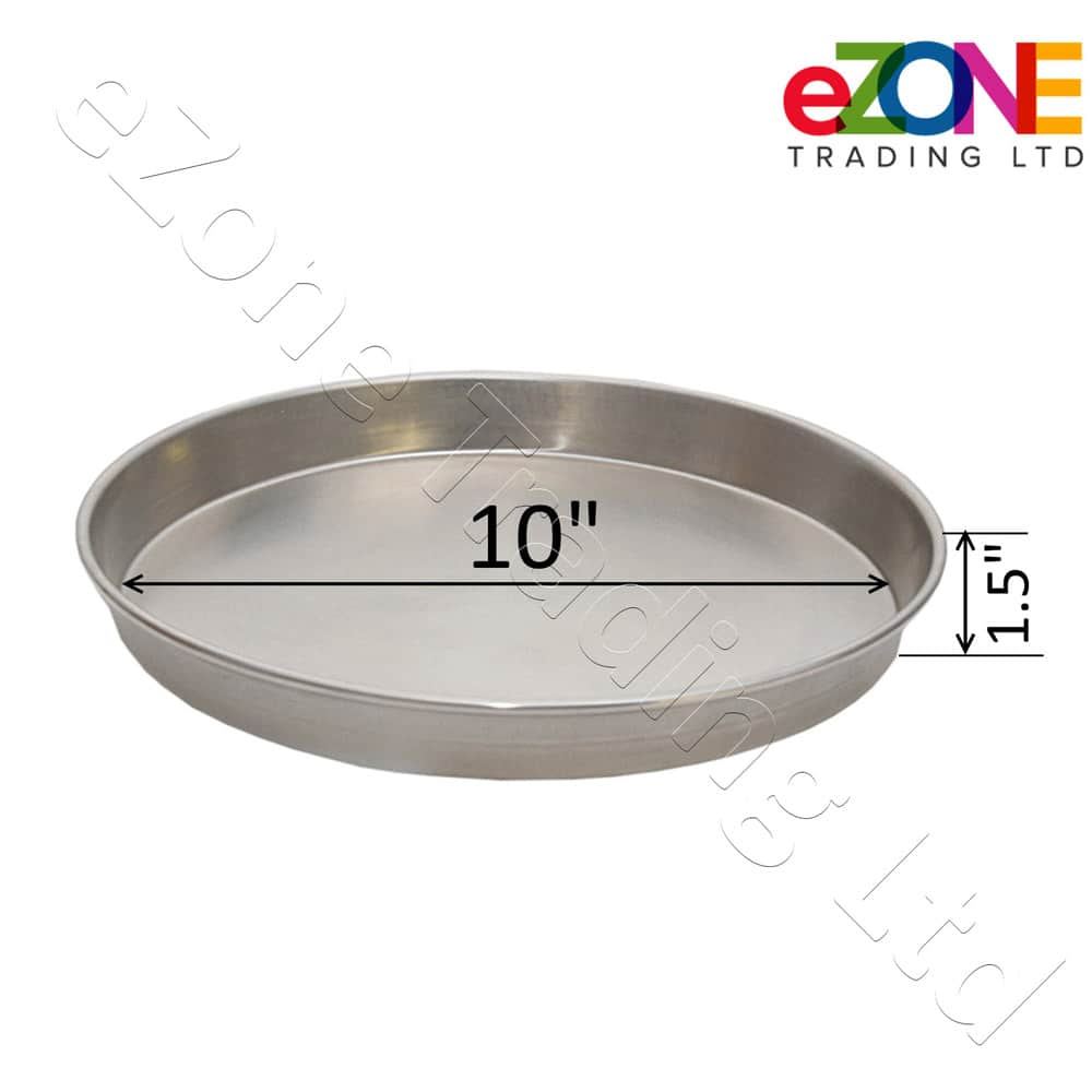 Aluminium Deep Pizza Pan Baking Tray Dish 91012”, Rim 1.5” Commercial