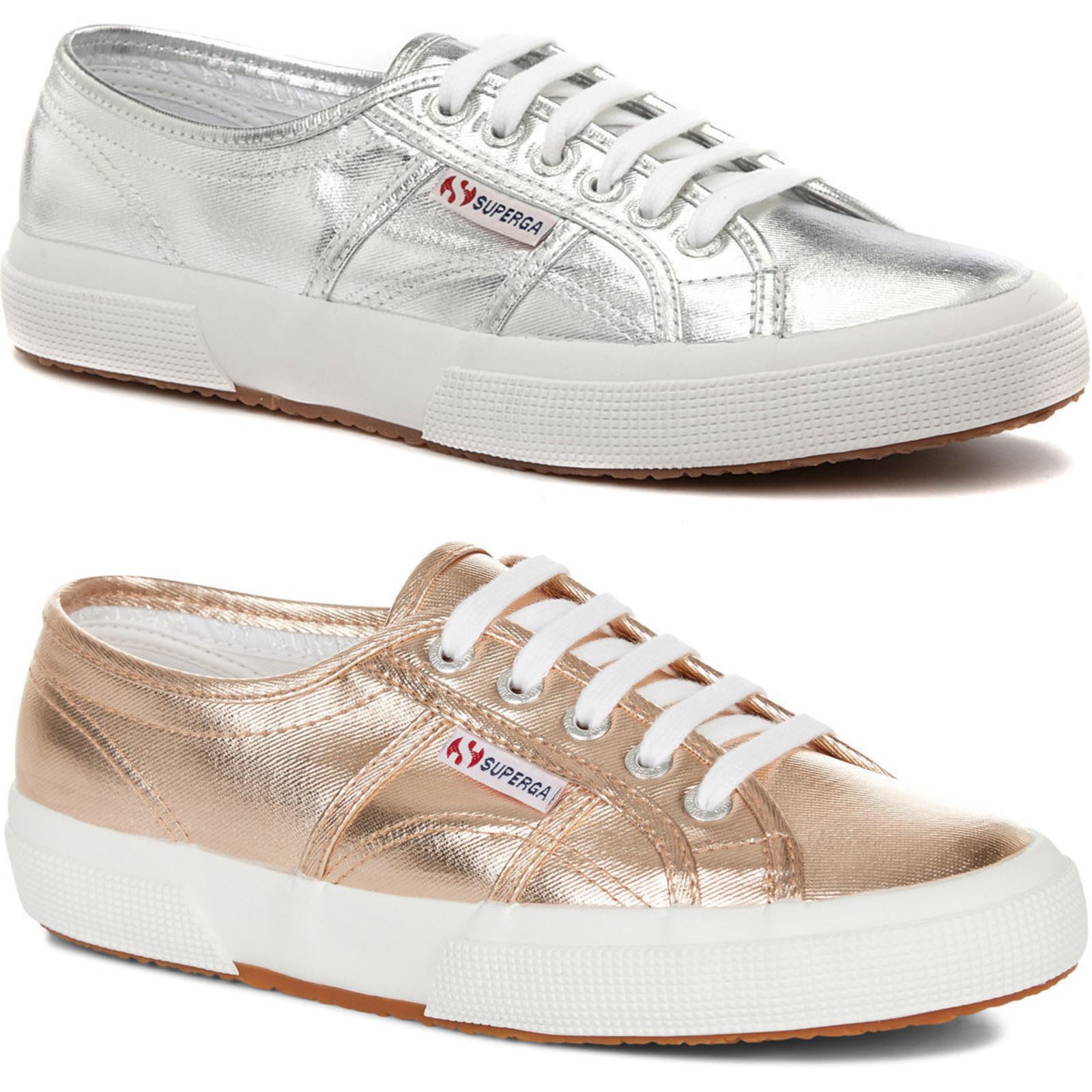 Argento Metallico Donna Superga Scarpe Da Ginnastica EU 41.5 Argento Metallico Donna Superga Scarpe Da Ginnastica EU 41.5