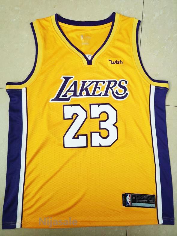 LA Lakers NBA #23 Lebron James jaune Basketball Swingman Shirt