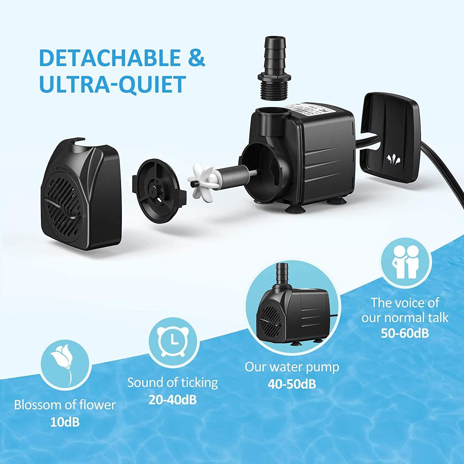 Submersible Water Pump Fish Tank Aquarium Feature Pond Fountain 4000 Litres/hr - Picture 25 of 41