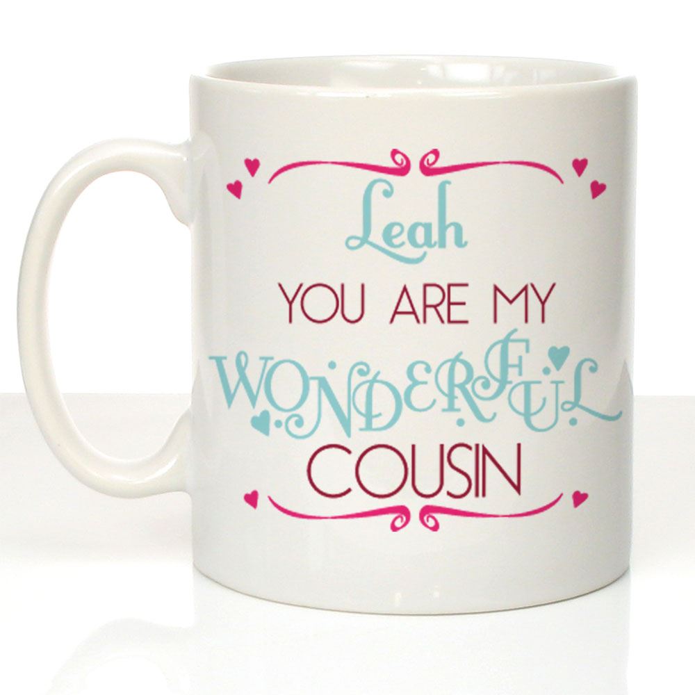 personalised wonderful cousin mug birthday christmas gift personalised wonderful cousin mug birthday christmas gift