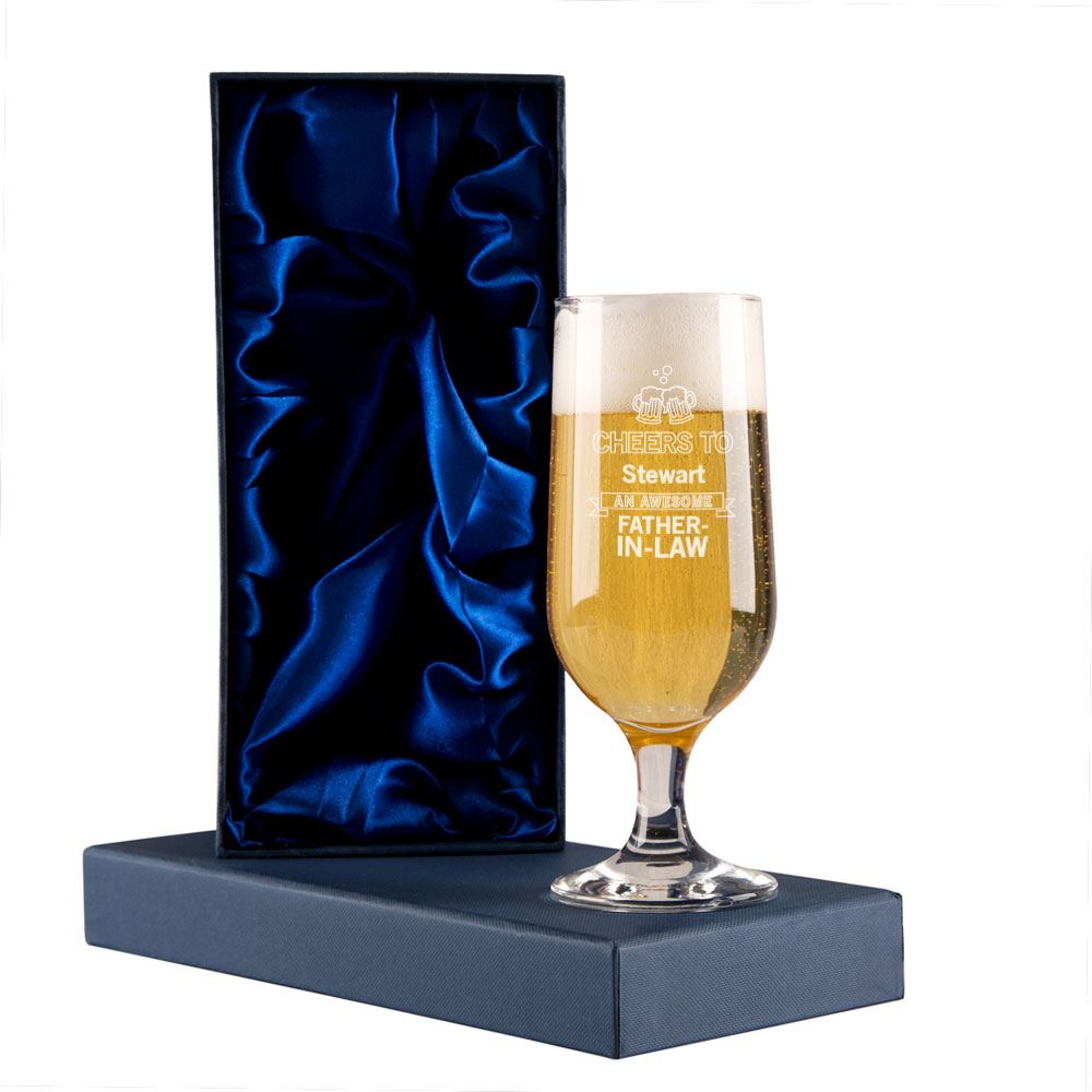 personalised cheers father in law beer glass christmas present birthday gift - Father In Law Gifts For Christmas personalised cheers father in law beer glass christmas present birthday gift - Father In Law Gifts For Christmas