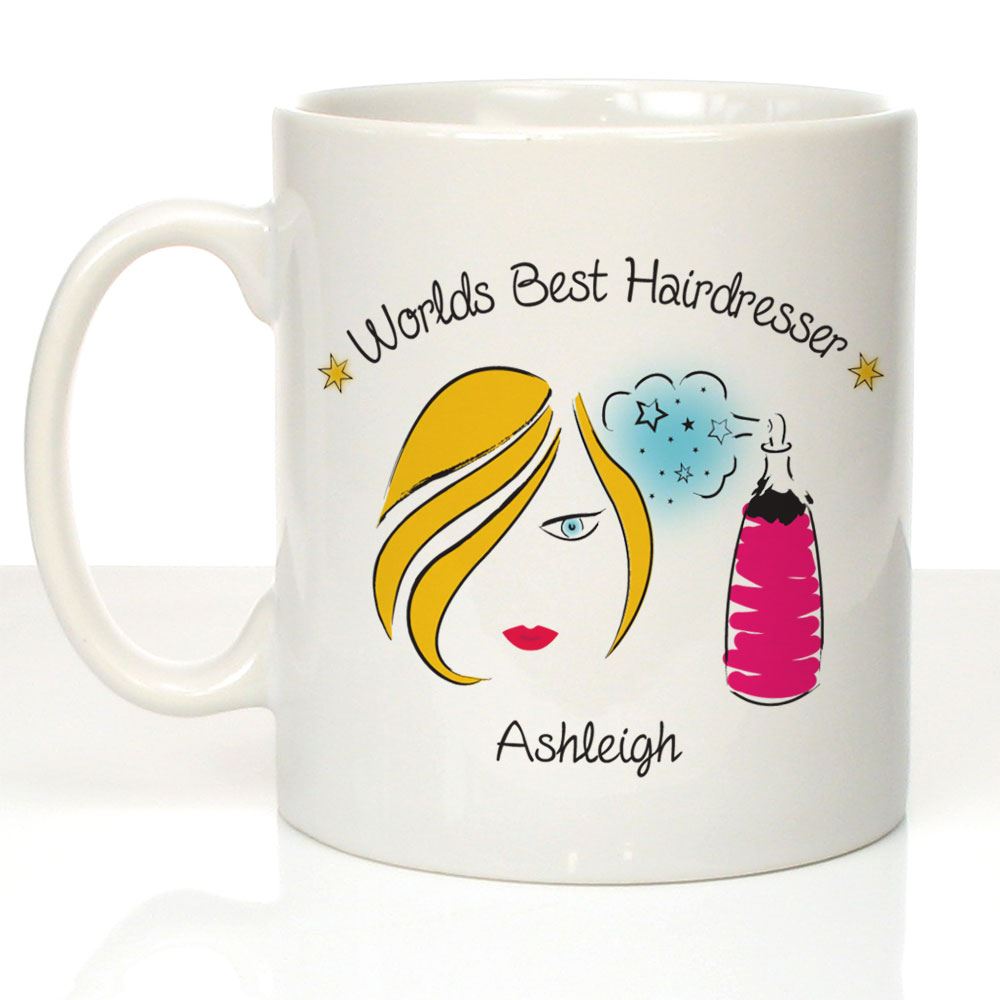 Personalised Worlds Best Hairdresser Mug Hairdresser christmas gift