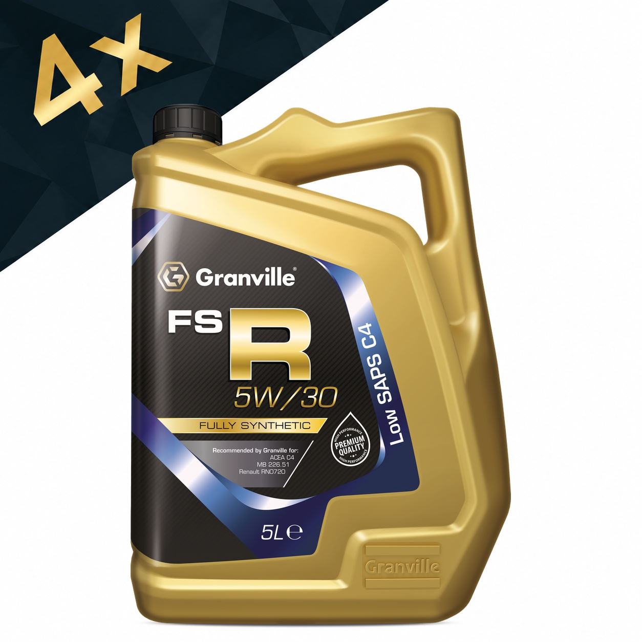 4x Granville - FS-R 5W-30 Fully Synthetic Engine Oil 5L