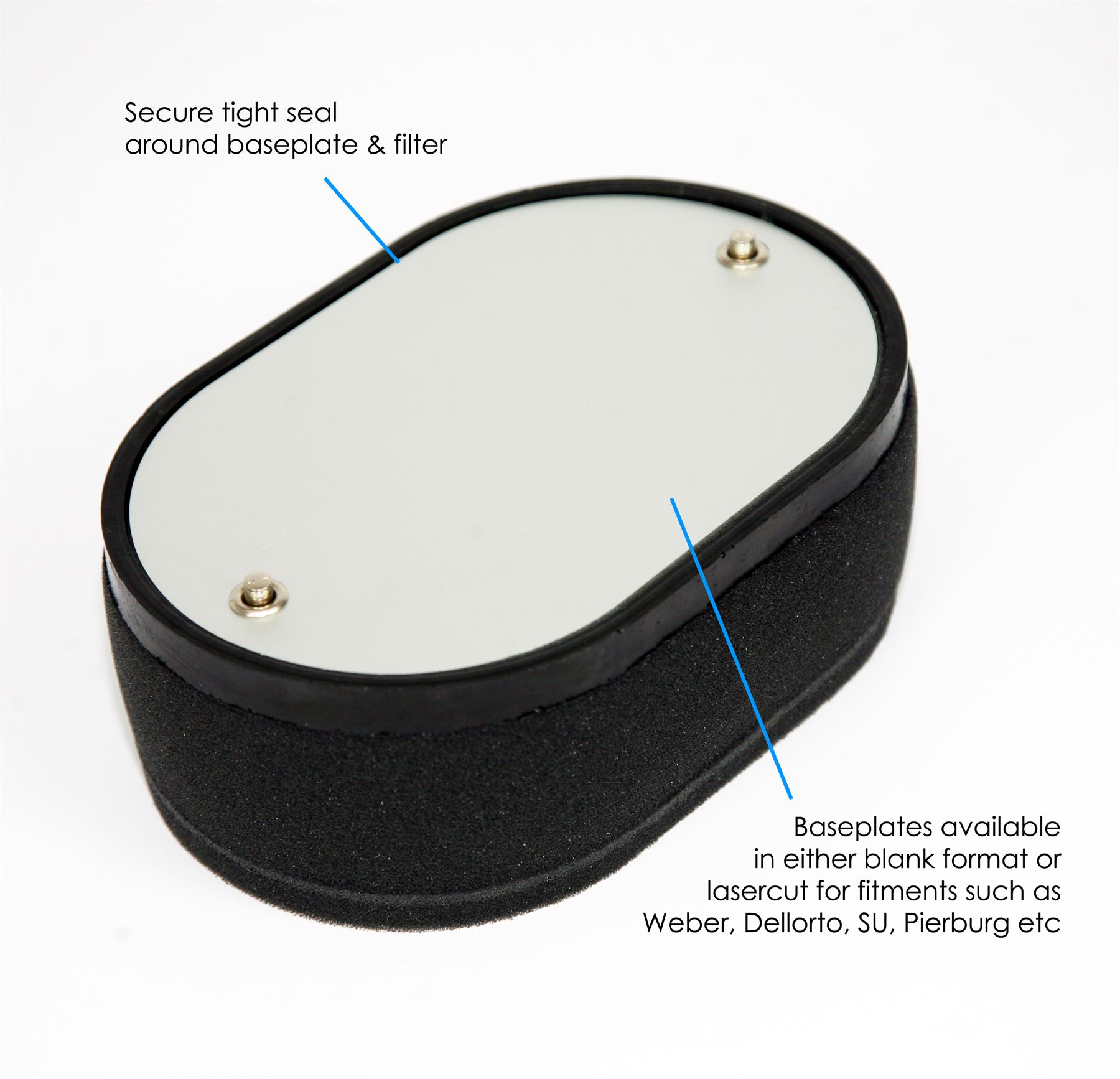 RAMAIR Carb Air Filters With Baseplate Weber 23//32 TLD 100mm Bolt On