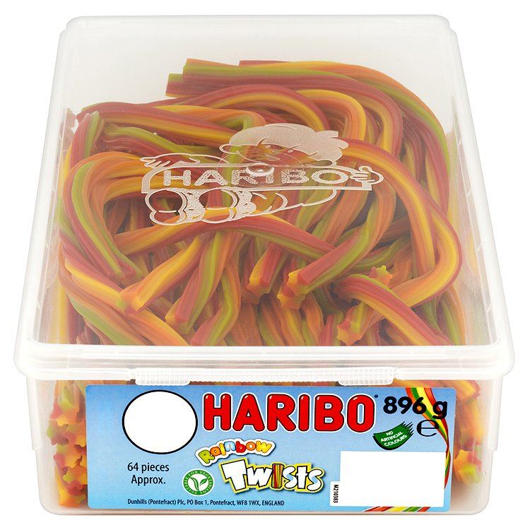 Haribo Rainbow Twists 896g Approx 64 Pieces eBay