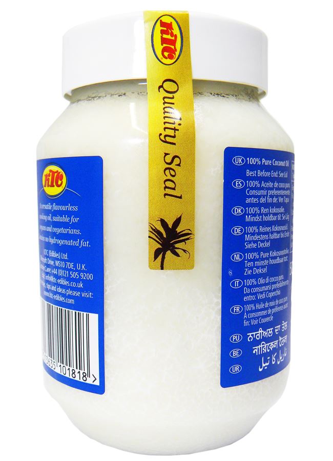 6 x KTC 100 Pure Coconut Oil 500ml, Hair & Skin Moisturiser Edible
