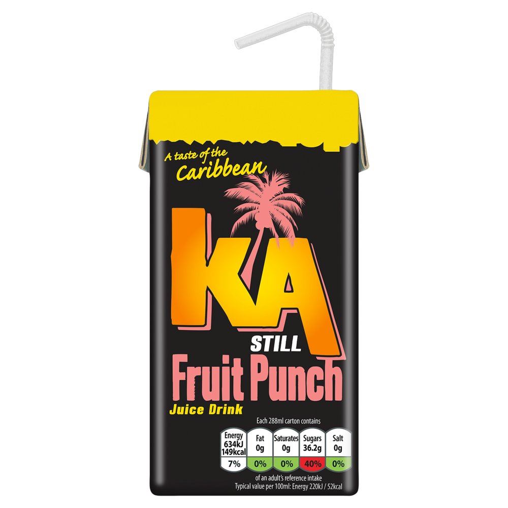 KA Caribbean Fruit Punch 288ml Pack Of 2 288ml X 2 5028881066286 