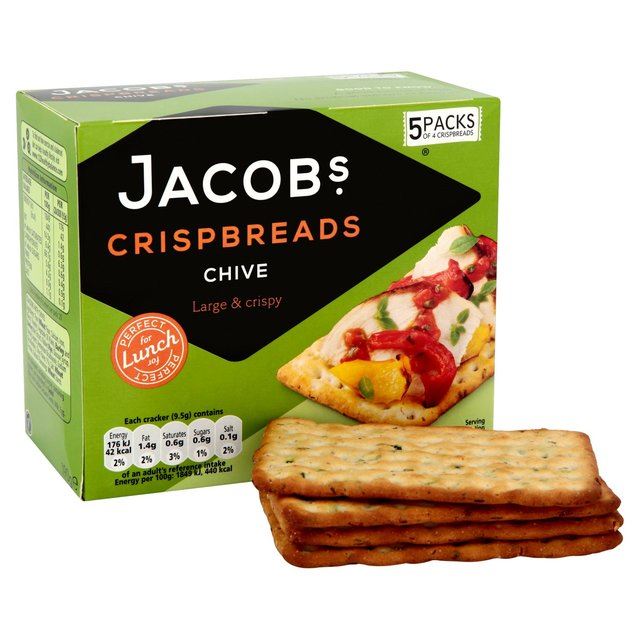 Jacob's Crispbreads Chive 5 x 4 per pack eBay