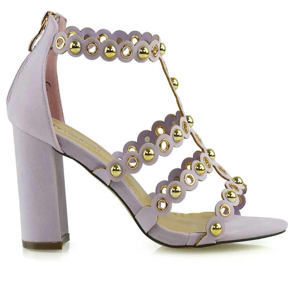 Ladies Womens High Heel Peep Toe Evening Prom Party Sandal Zip Up Shoes Size 3-7