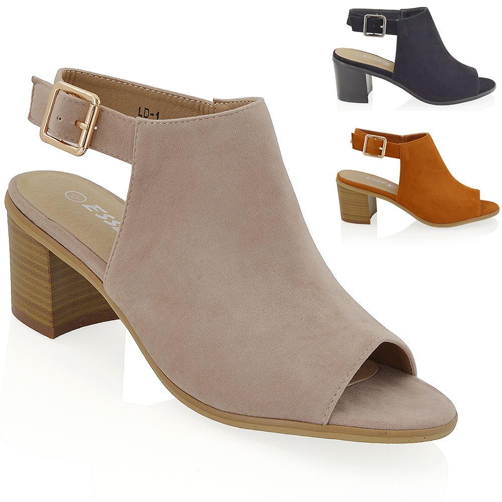 leather peep toe booties low heel