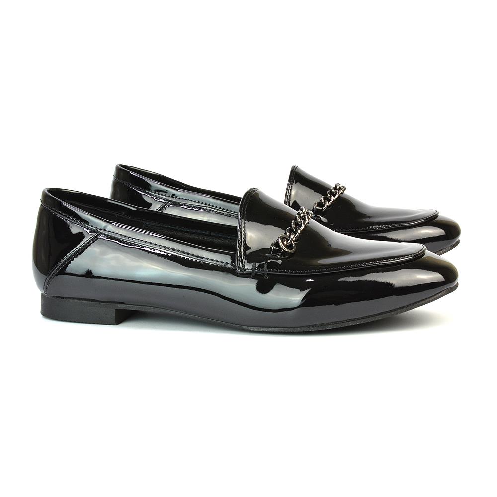Damen Slipper Halbschuhe Damen Freizeit Flach Pumps Arbeit Büro Schule Schuhe Gr. - Bild 6 von 28