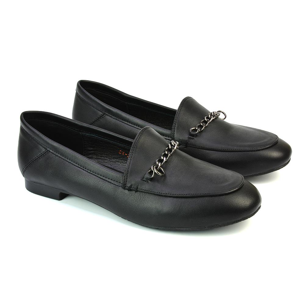 Damen Slipper Halbschuhe Damen Freizeit Flach Pumps Arbeit Büro Schule Schuhe Gr. - Bild 11 von 28