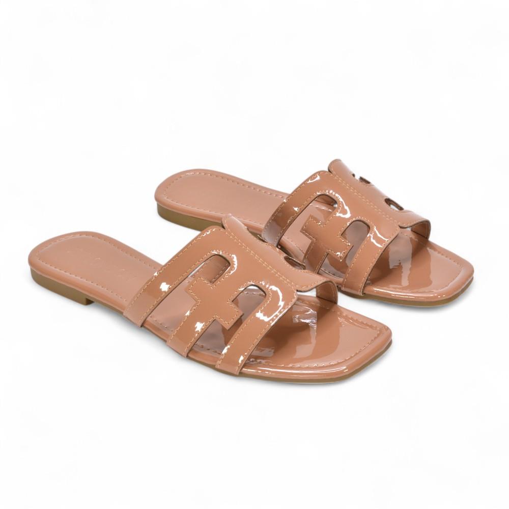 Women's Cut Out Slider Ladies Flat Slip On Holiday Casual Strappy Mule Sandals - Picture 35 of 35