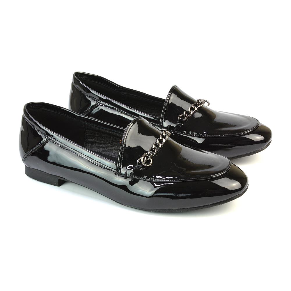 Damen Slipper Halbschuhe Damen Freizeit Flach Pumps Arbeit Büro Schule Schuhe Gr. - Bild 2 von 28