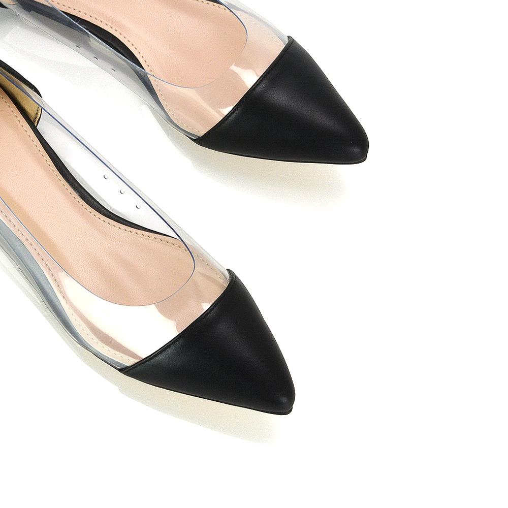 perspex flat shoes