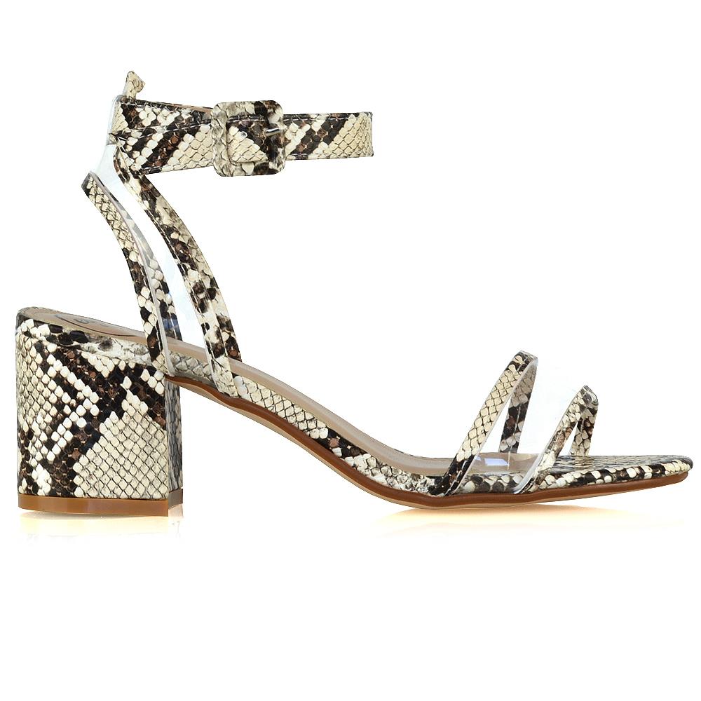 mid heel perspex shoes