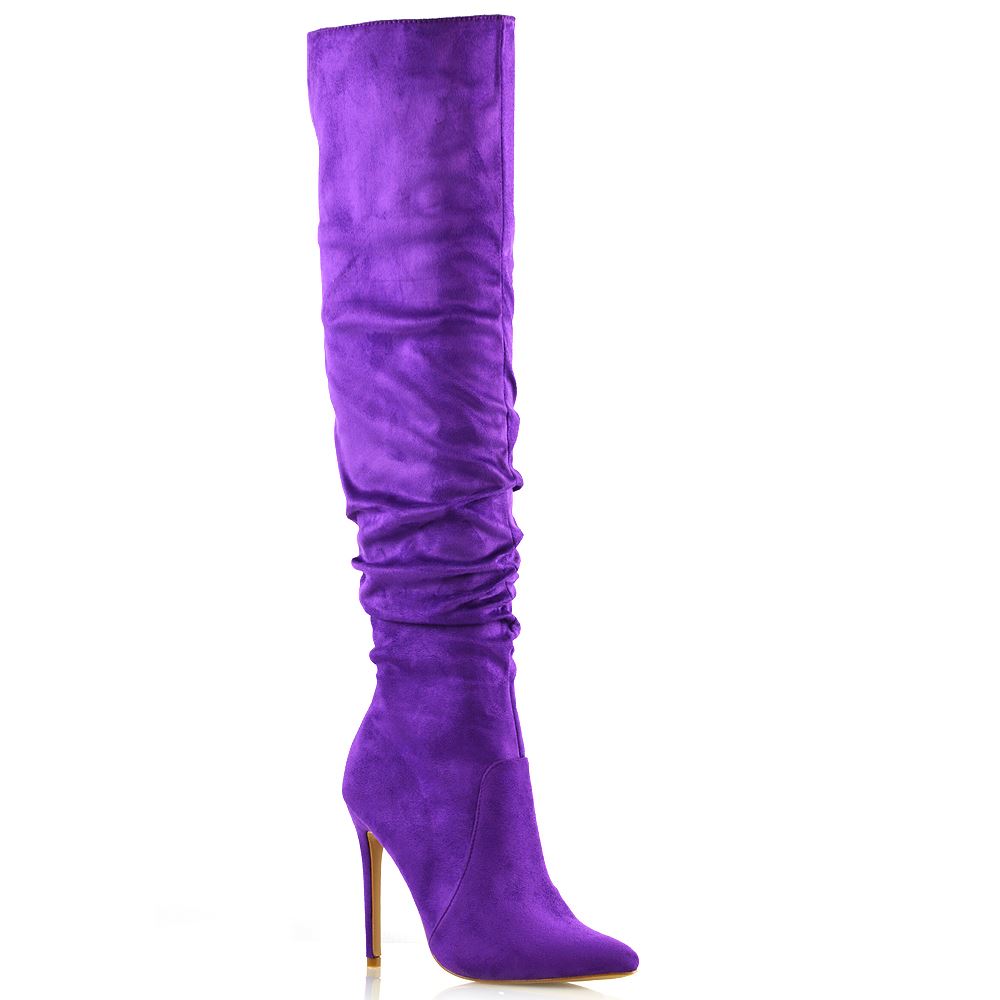 NUOVA LINEA DONNA STIVALI al ginocchio tacco a Slouch spillo L NUOVA LINEA DONNA STIVALI al ginocchio tacco tacco tacco a Slouch spillo L 9dac59