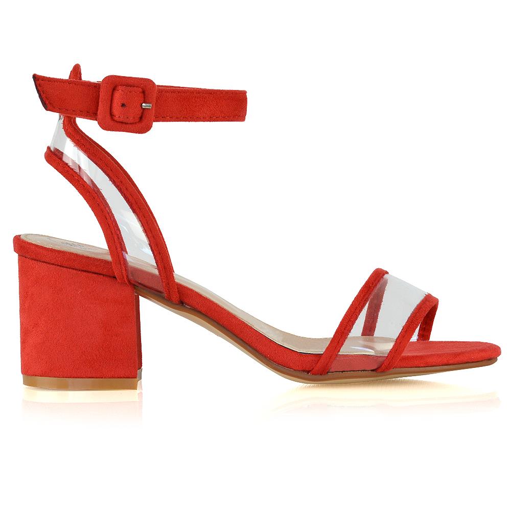 mid heel perspex shoes