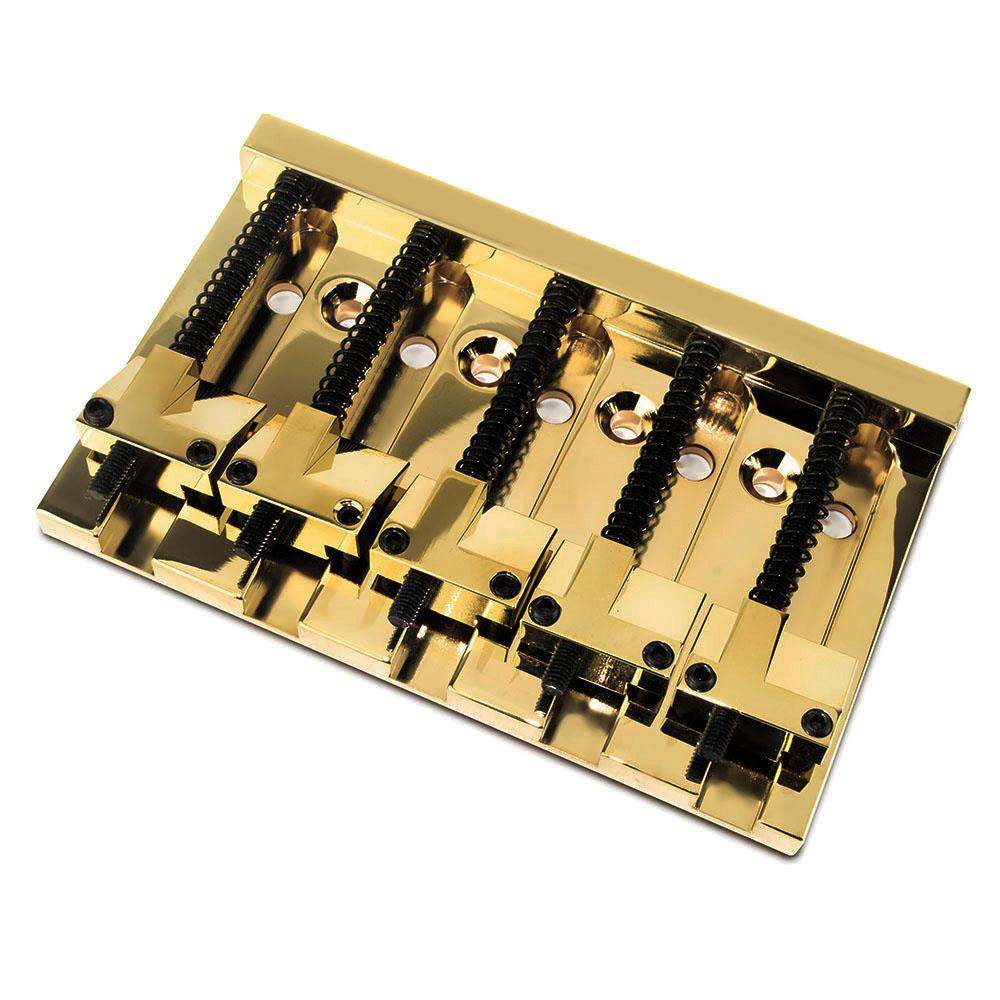 Puente de guitarra compatible con bajo jazz/precisión latón macizo 5 cuerdas HMB503 - Imagen 7 de 10