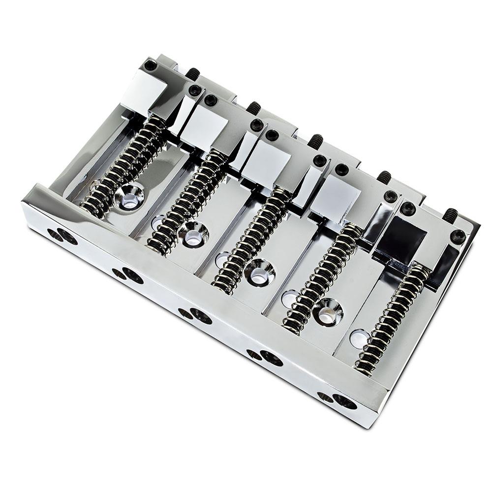 Puente de guitarra compatible con bajo jazz/precisión latón macizo 5 cuerdas HMB503 - Imagen 4 de 10