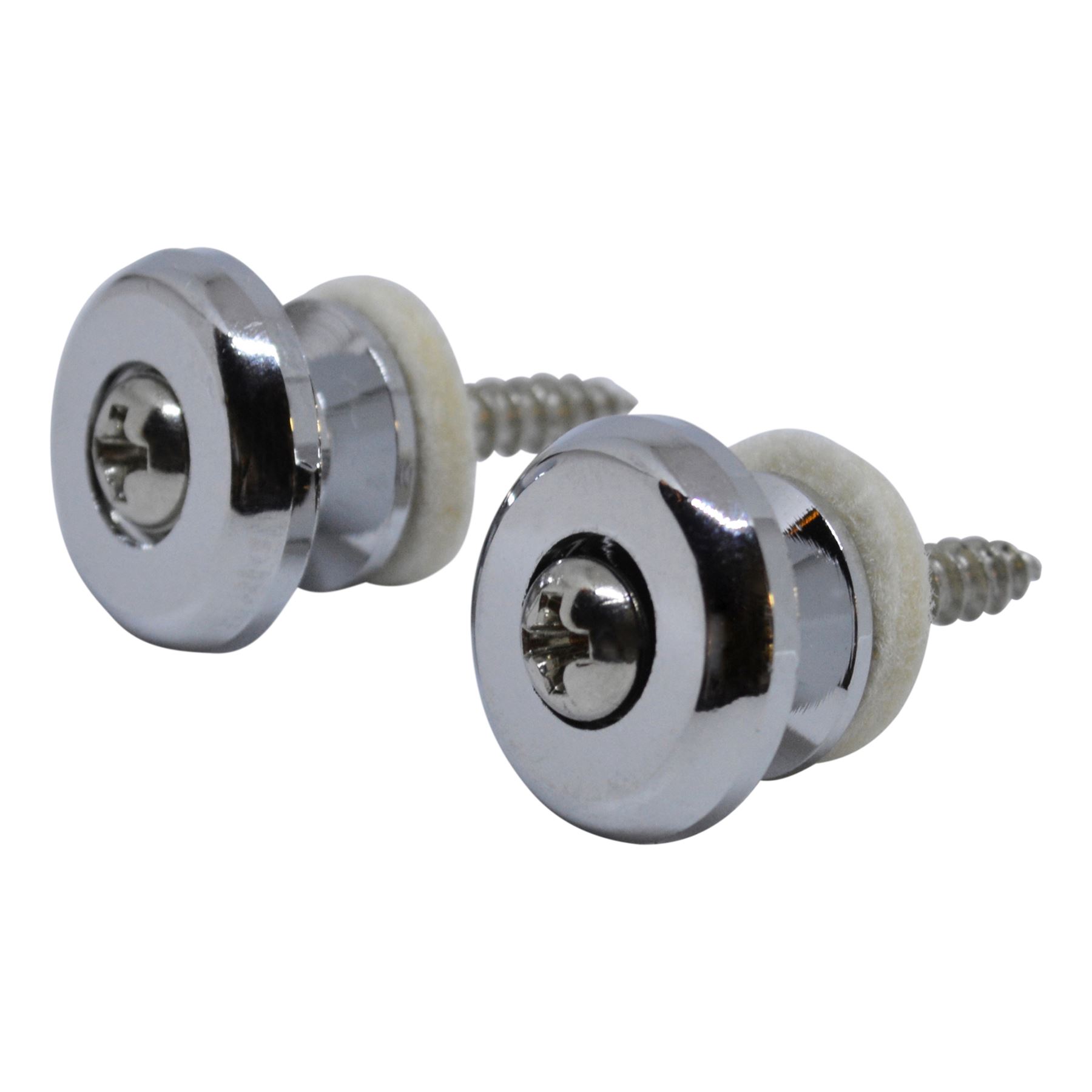 Strap Buttons Pins x 2 for Acoustic/Electric Guitar, Screws + Felts