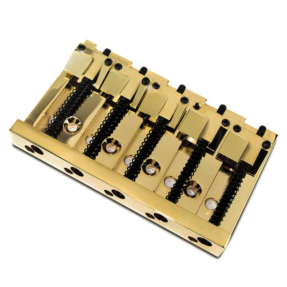 Puente de guitarra compatible con bajo jazz/precisión latón macizo 5 cuerdas HMB503 - Imagen 8 de 10