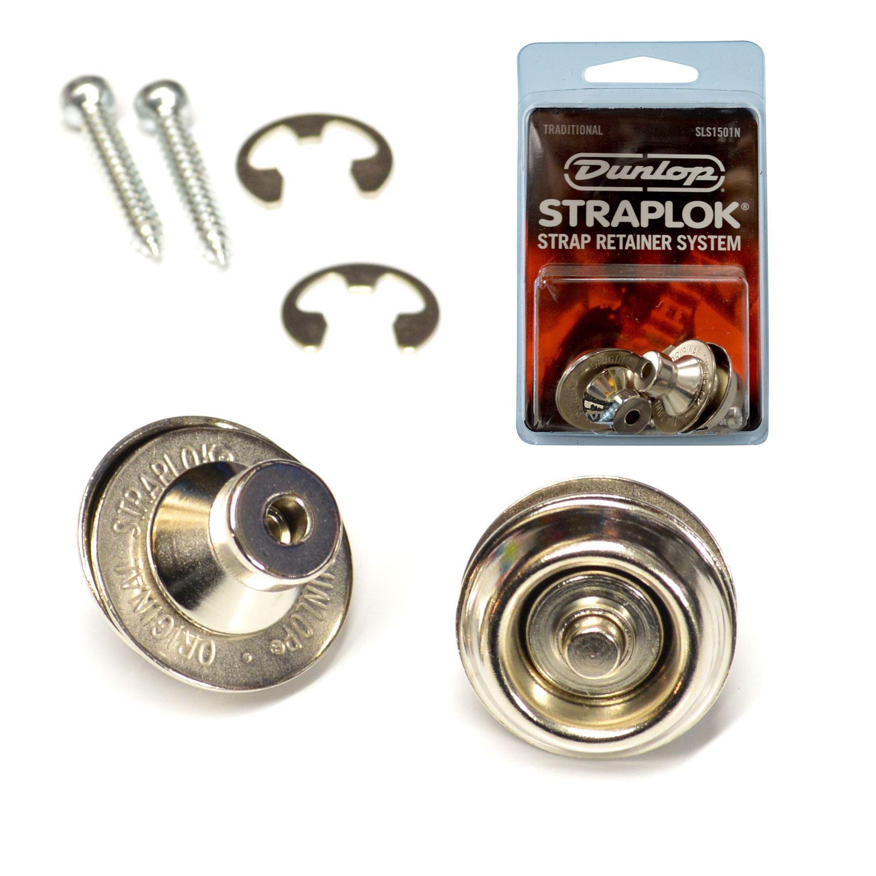 Dunlop Guitar Straplocks Locking Strap Buttons (Traditional Fitting