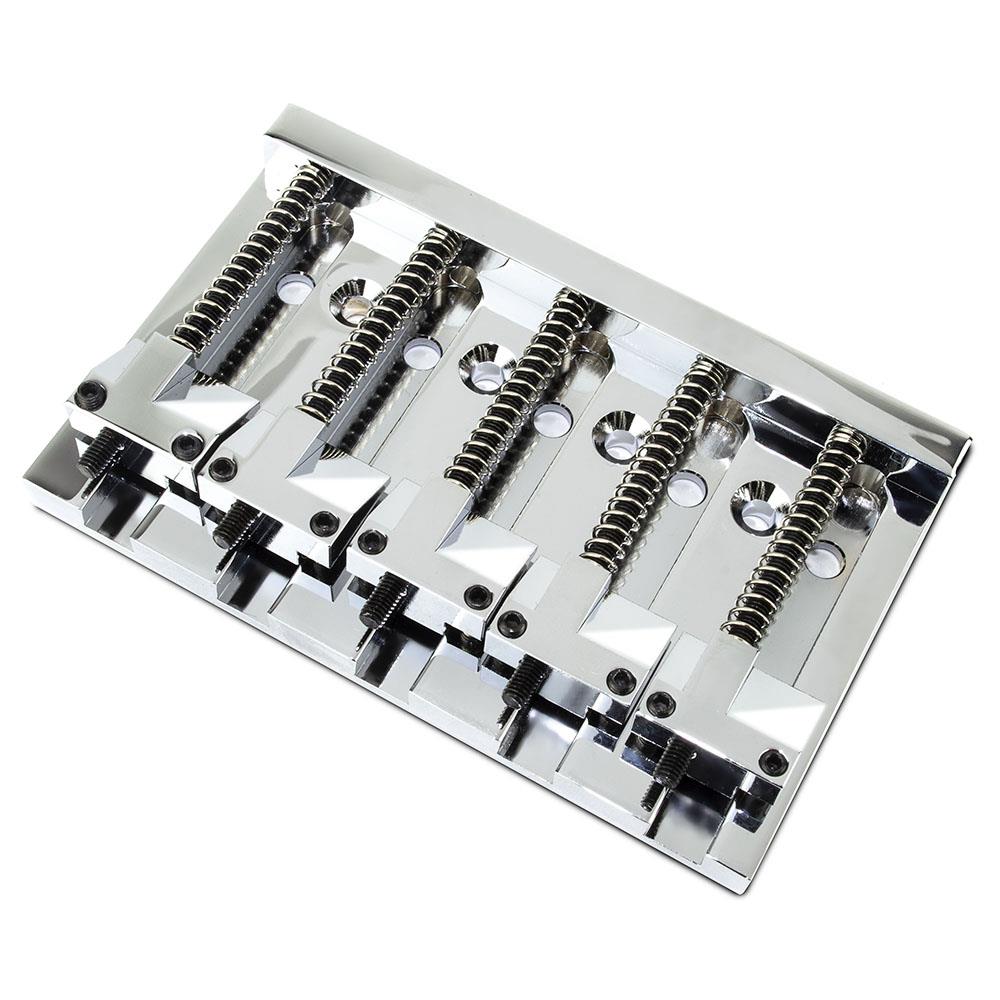 Puente de guitarra compatible con bajo jazz/precisión latón macizo 5 cuerdas HMB503 - Imagen 3 de 10