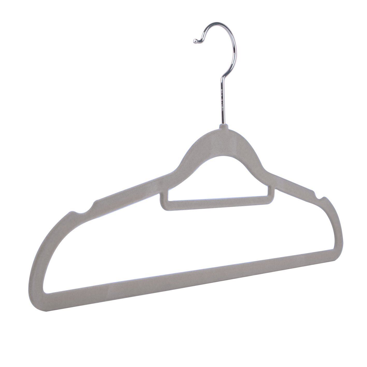 10 PIEZAS ROPA DE TERCIOPELO FLOCADO FUERTE TACTO SUAVE PERCHAS AHORRANDO ESPACIO ADULTO - Imagen 13 de 13
