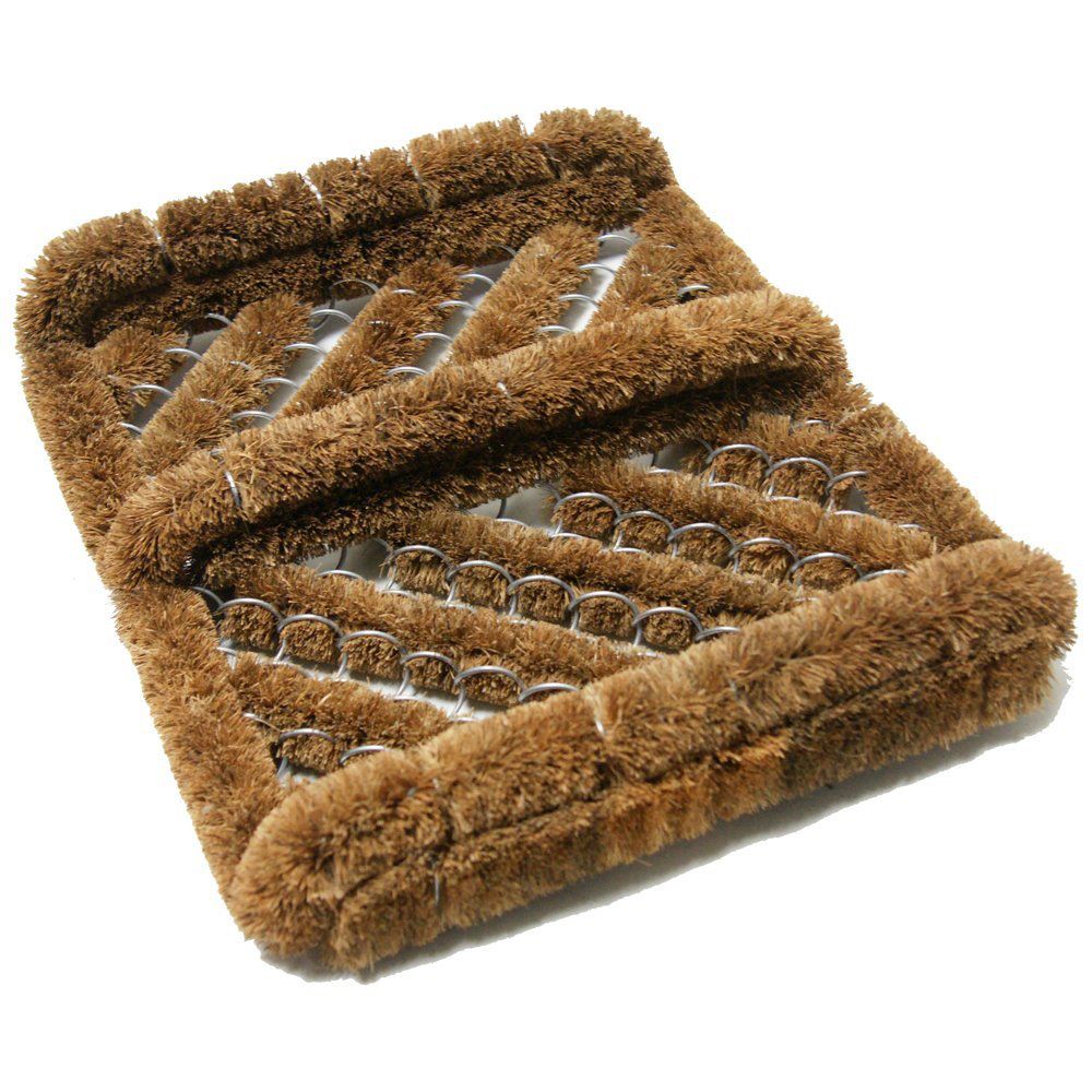 NATURAL COIR WIRE BOOT SHOE CLEANING SCRAPER DOOR MAT ENTRANCE OUTDOOR